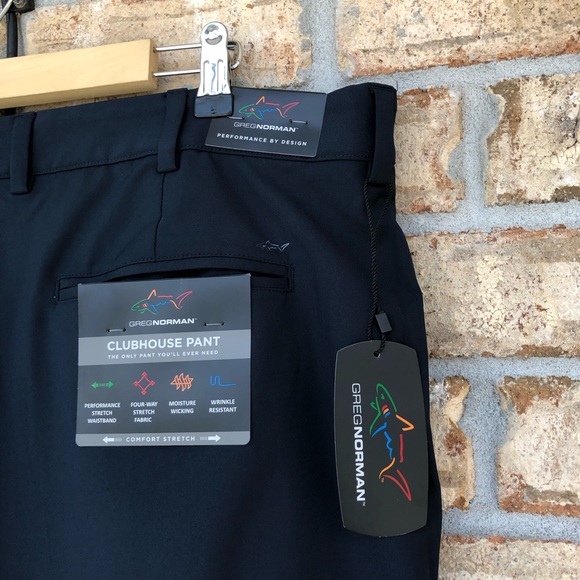 GREGNORMAN Stretchy Moisture Wicking Club House  Golf Midnight Blue Pants W40 - Picture 8 of 16